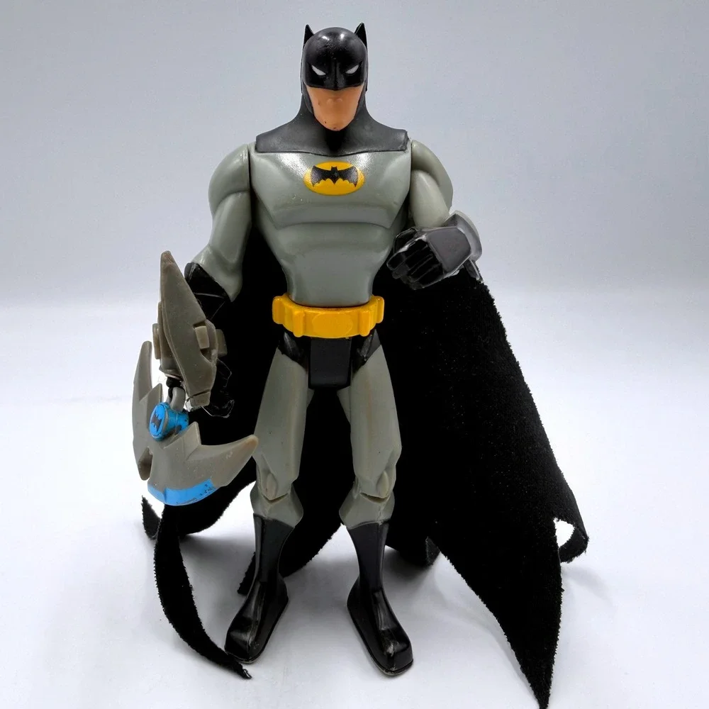 Mattel Batman Zipline Action‎ Figure DC Comics 2004 Grey Black Suit Cape 5